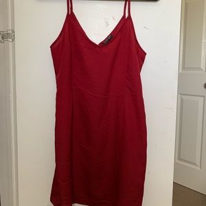Top shop red slip dress